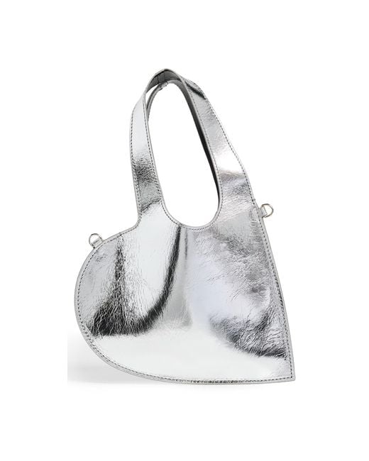 Coperni White Mini Heart Tote Bag