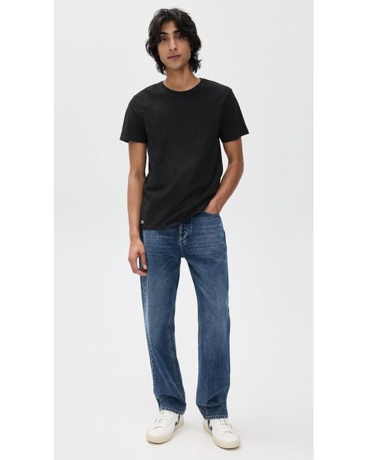 Lacoste Black Cotton Undershirt Crew Tee 3 Pack for men