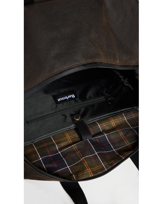 Barbour Black Field Wax Duffle Bag for men