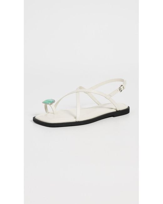 Rag & Bone White Remi Flat Sandals