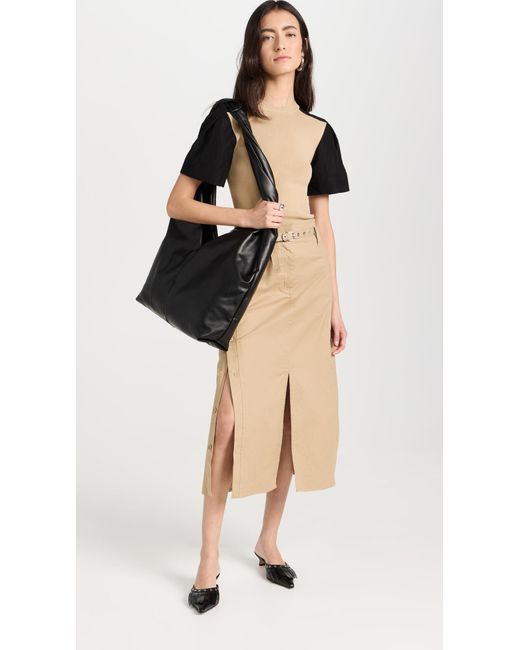 3.1 Phillip Lim Natural Utility Skirt W Side Button Placket