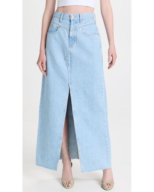 SLVRLAKE Denim Denim Dallas Double Yoke Maxi Skirt in Blue Lyst Australia