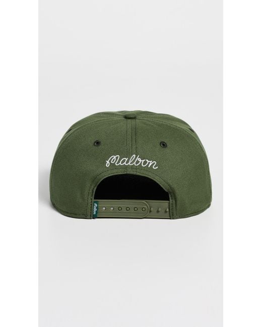 Malbon Green Velasco Snapback Hat for men