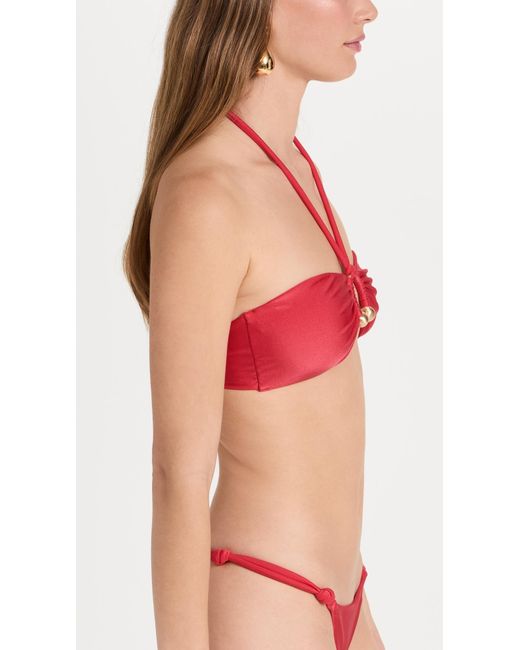 Cult Gaia Red Brenner Bikini Top