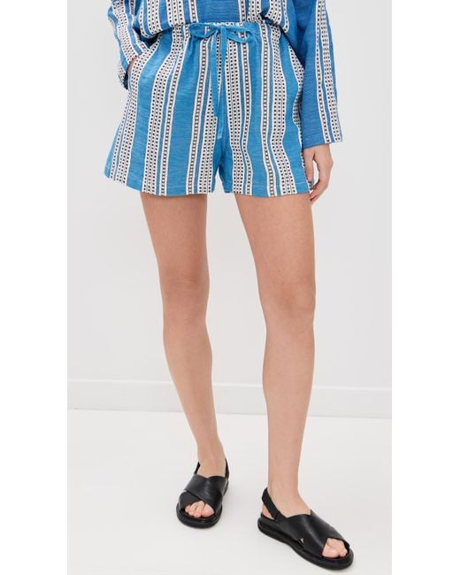 Lemlem Blue Safia Shorts