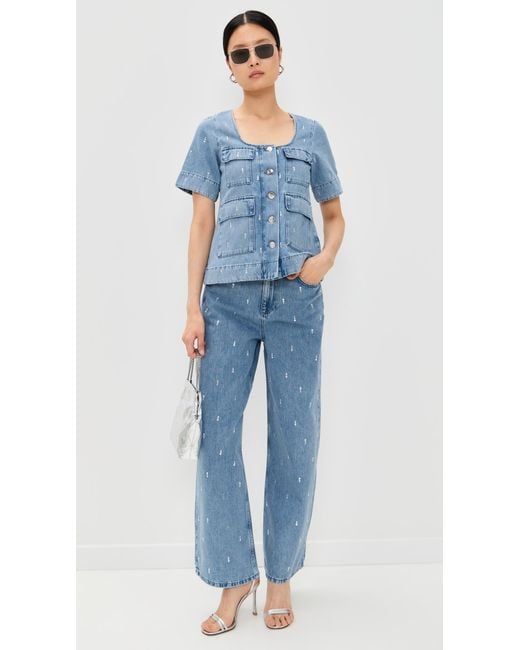 ALIGNE Blue Chico Diamante Top