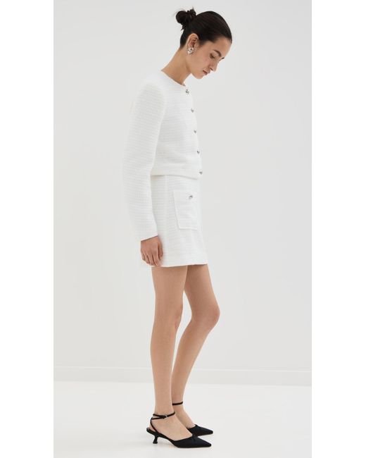 Reformation White Aurelia Skirt