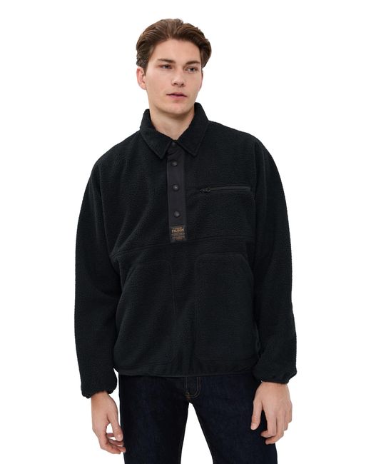 Filson Black Pile Fleece Pullover for men