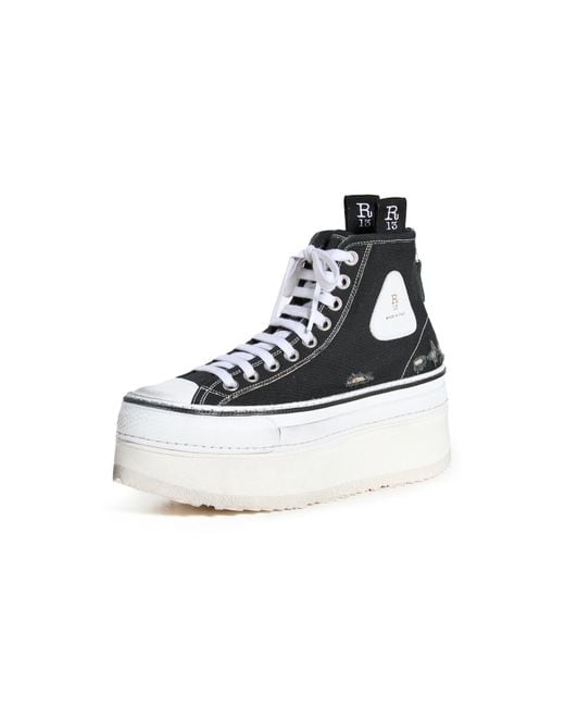 R13 Blue Platform High Top Sneakers