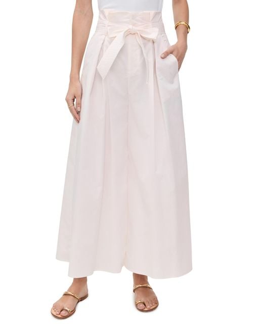 L'Agence Pink Lowen Paperbag Cropped Pants