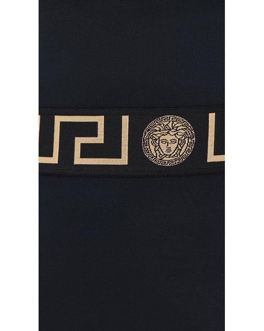 Versace Black Greca Swimsuit