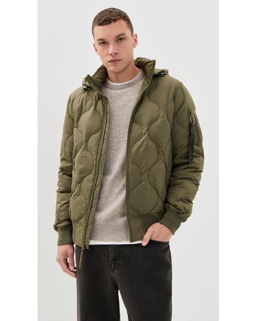 Alpha Industries Green Lightweight Down Jacket for men