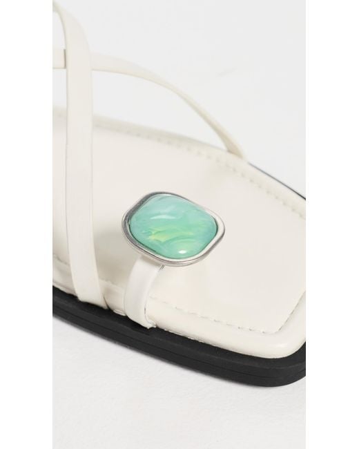 Rag & Bone White Remi Flat Sandals