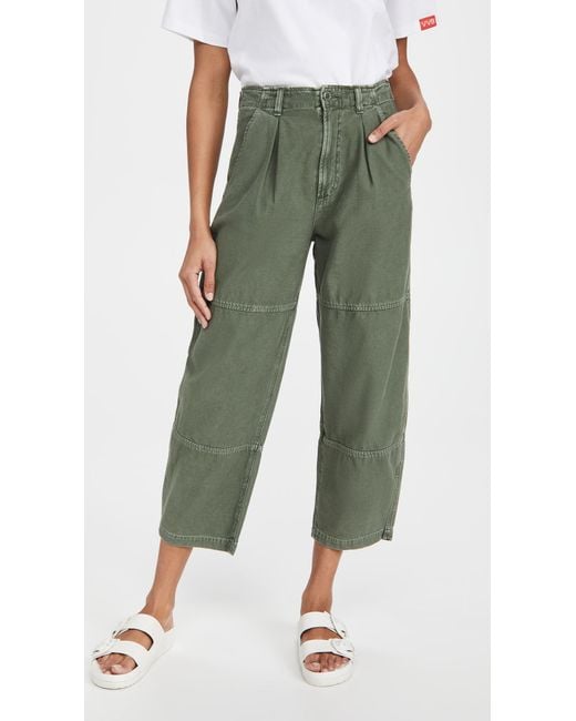 Citizens of Humanity Green Hadley Curved Surplus Pants