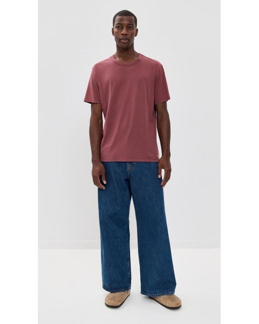 Marine Layer Red Signature Sea Change Crew Tee for men