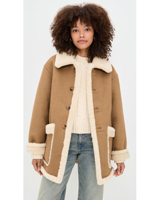 DUNST Natural Reversible Shearling Jacket