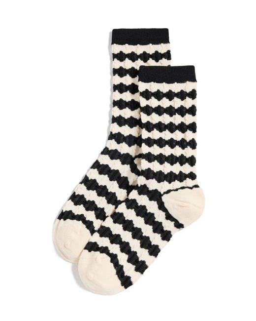 Stems Black Magic Texture Wool Blend Socks