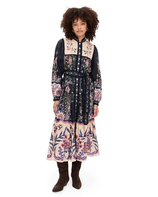 FARM Rio Long Sleeve Maxi Dress in Black | Lyst FARM Rio Long Sleeve Maxi Dress in Black | Lyst