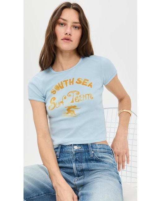 Mother White The Itty Bitty Ringer Tee