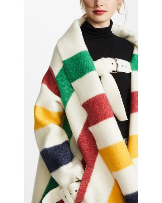 Monse Hudson s Bay Blanket Coat Lyst Canada