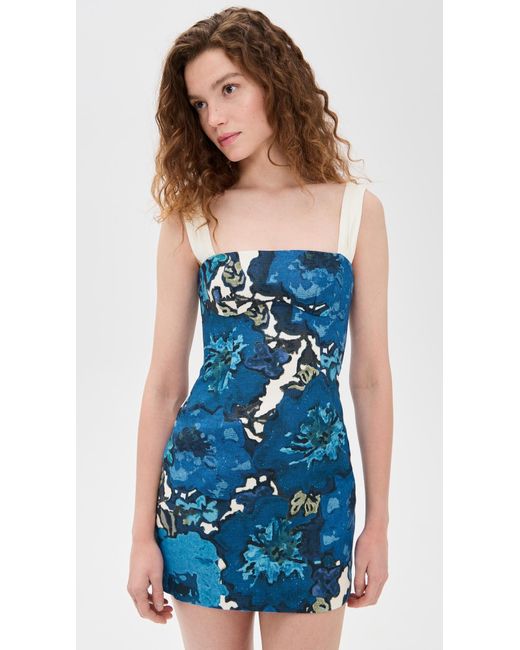 SIR. Camellia Mini Dress in Blue