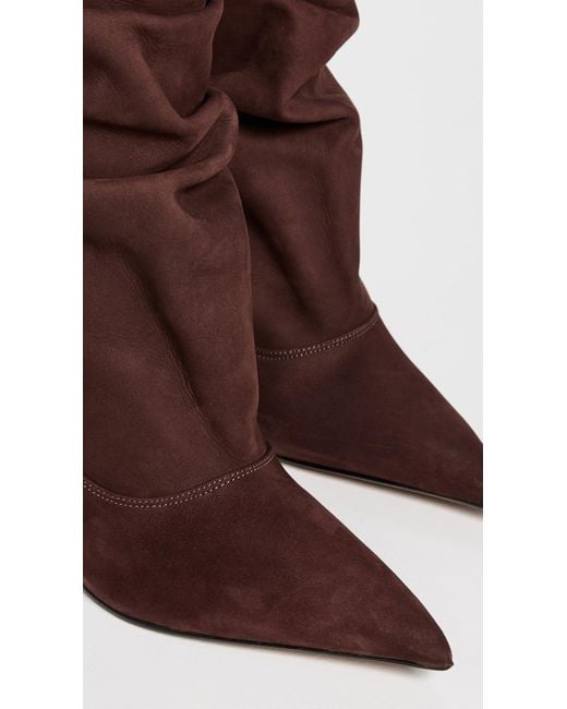 SCHUTZ SHOES Brown Maryana Up Slouch Boots
