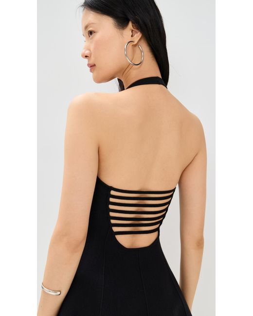 Fleur du Mal Black Sofia Flared Dress