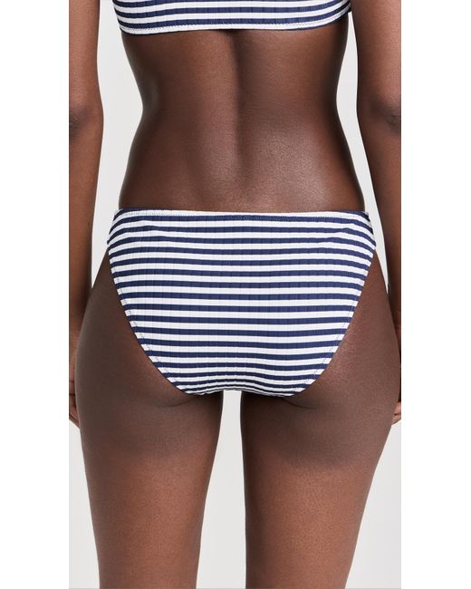 Solid & Striped Blue Olid & Triped The Elle Button Bikini Botto French Navy Tripe