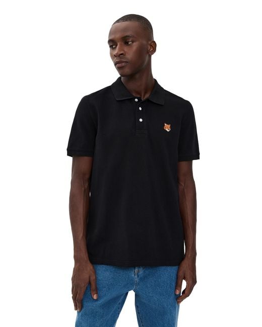 Maison Kitsuné Black Fox Head Patch Regular Polo for men
