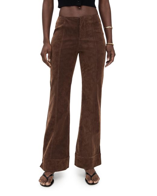 Free People Brown Glow Up Suede Pants