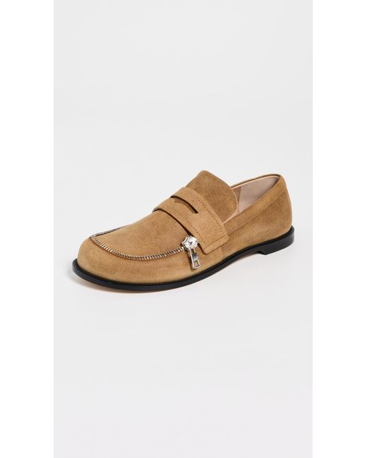 J.W. Anderson White Biker Moccasins for men