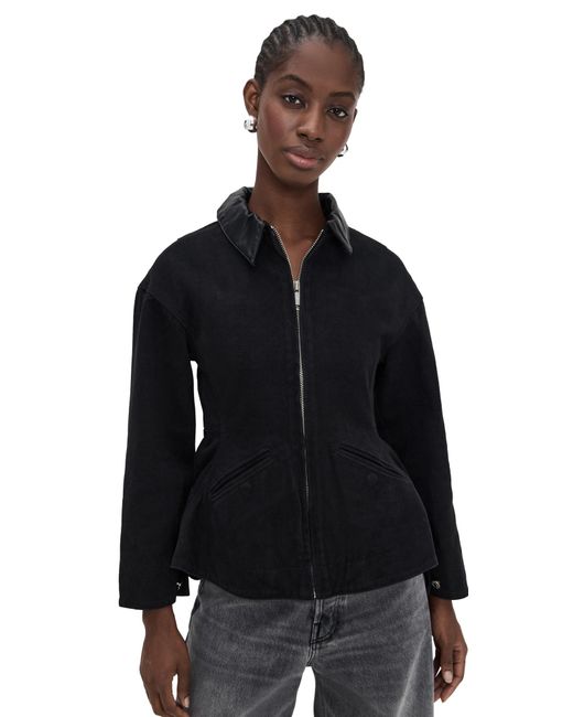Line & Dot Black Eton Peplum Jacket