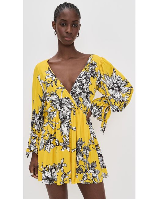 alice and olivia yellow dress + Size S & Purple Viscose Blend Botanical Stripe Labels Resale Boutique it wows from every angle Alice + Olivia Dakota Bias
