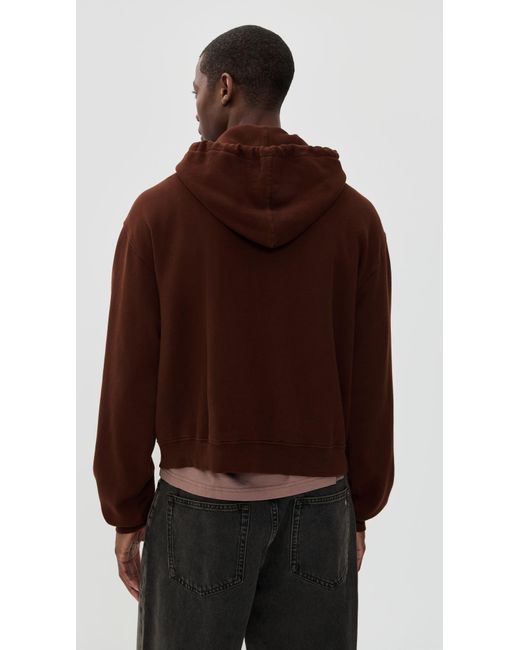 The Elder Statesman Brown Daily Zip Hoodie
