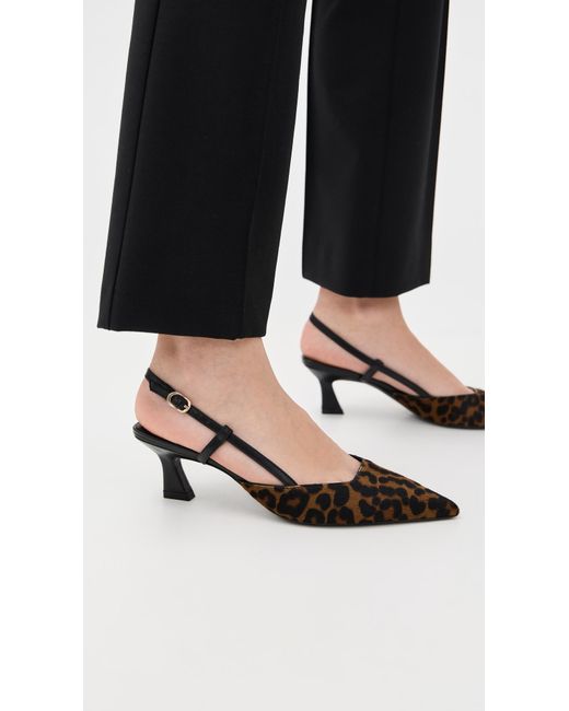 Stuart Weitzman Black Vinnie Slingback Heels 50Mm