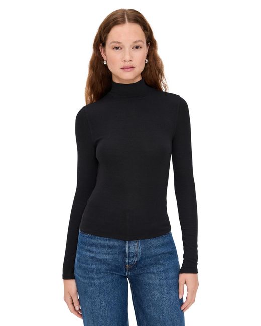 FRAME Black Rib Turtleneck