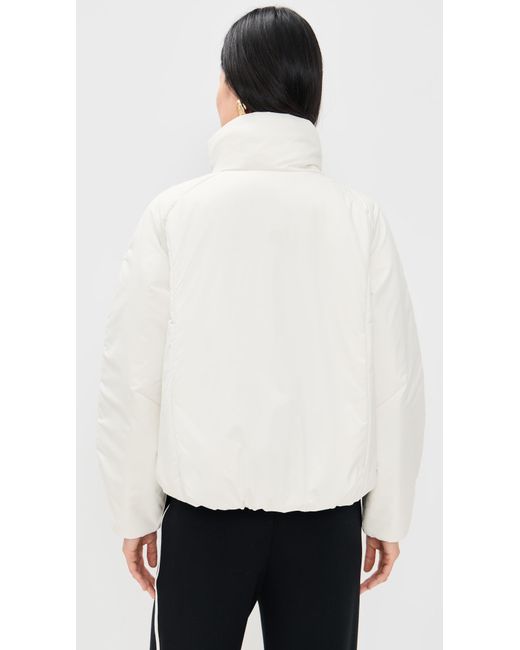 Beyond Yoga White Warm Up Puffer Jacket