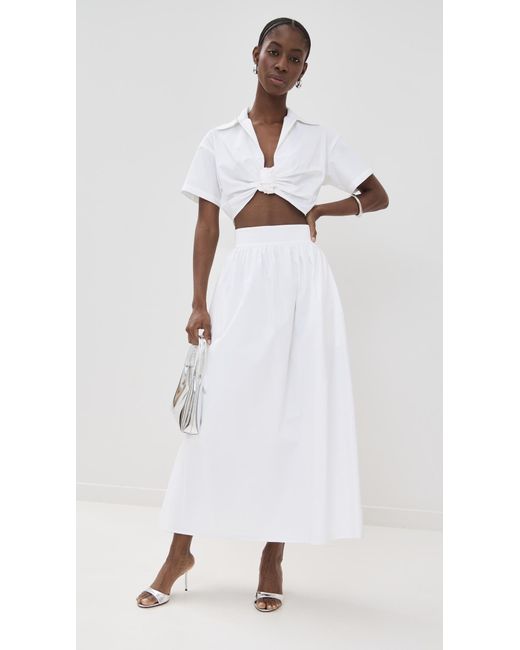 De Loreta White Ariadna Skirt