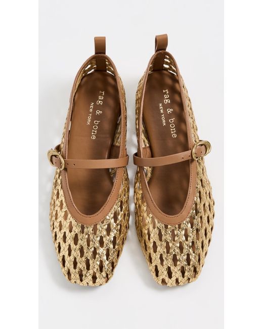 Rag & Bone Metallic Spire Mary Jane Flats