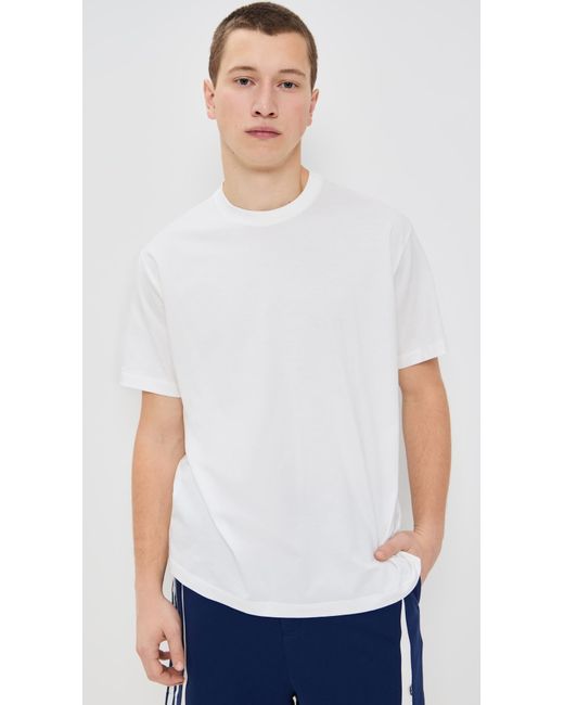 Y-3 White U Gfx Short Sleeve Tee for men