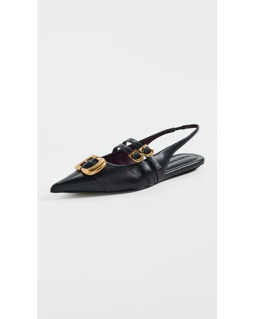 Marc Jacobs Black The Doll Shoe Slingback Flats