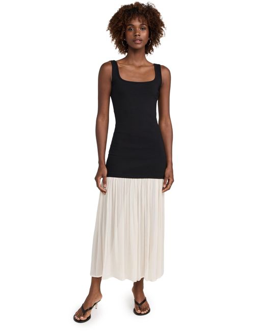 Pixie Market Black Gia Chiffon Hem Tank Dress