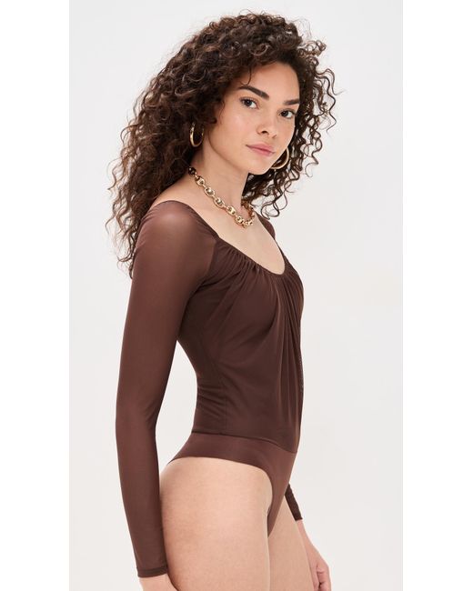 L'Agence Black Gwendolyn Thong Bodysuit