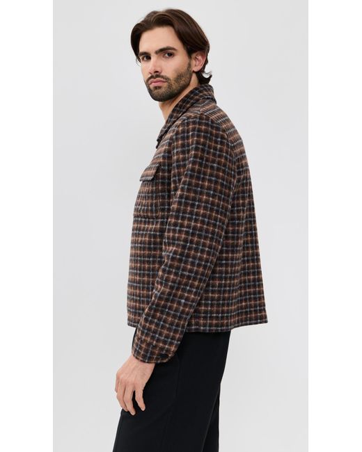 Wax London Black Check Osier Zip Jacket for men