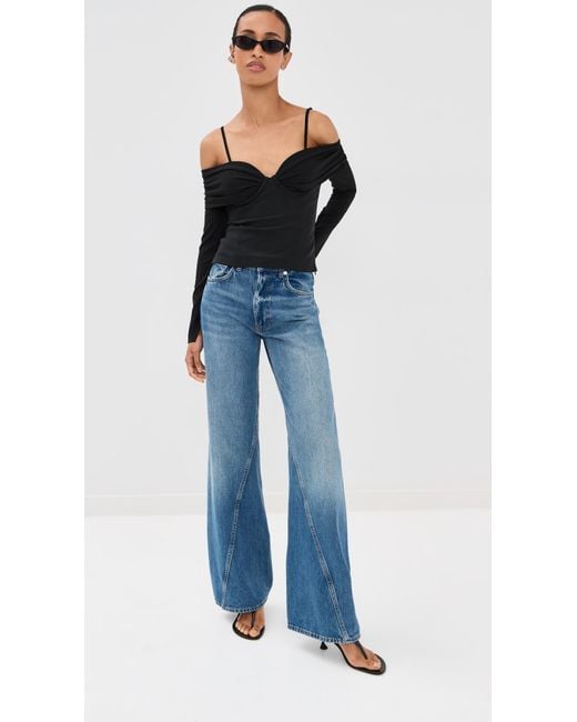 Jonathan Simkhai Black Hazel Top