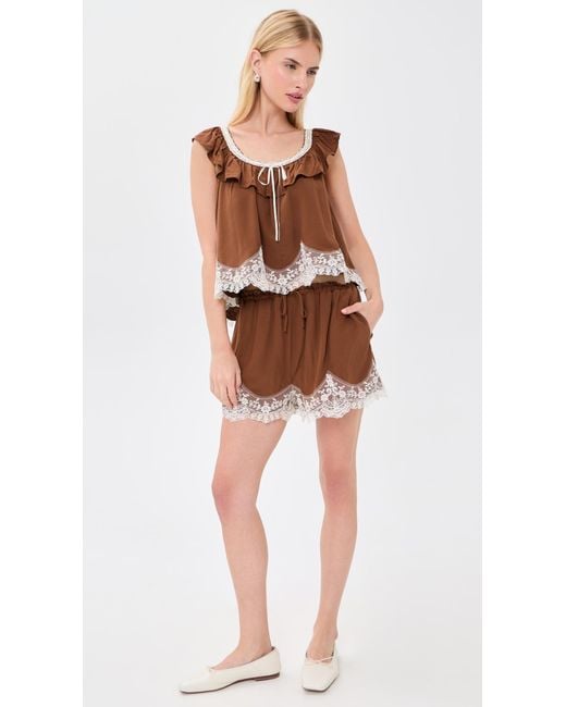Wayf Brown Wendy Top