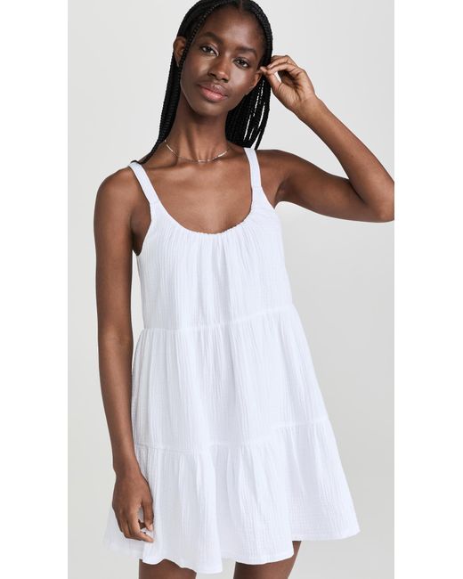 Z Supply Cotton Danny Mini Dress in White | Lyst