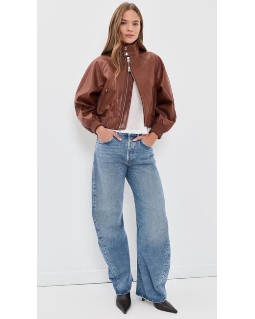 Agolde Red Nova Bomber Jacket