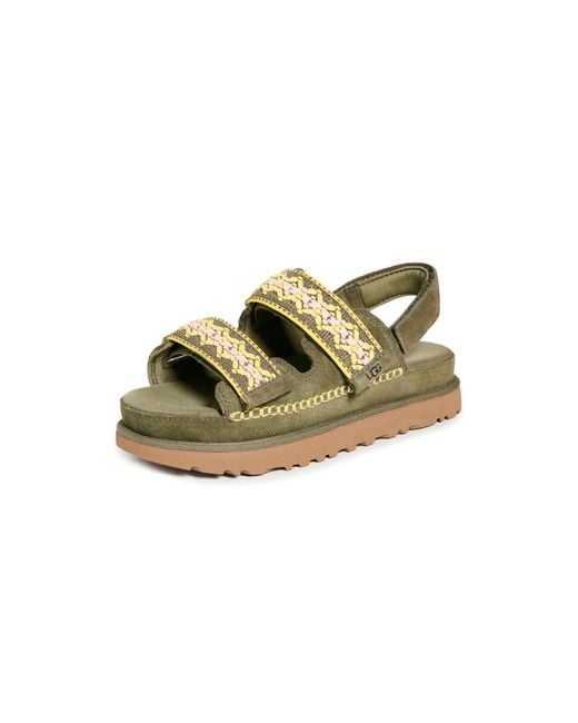 Ugg Green Goldenstar Heritage Braid Polyester/suede/textile/recycled Materials Sandals