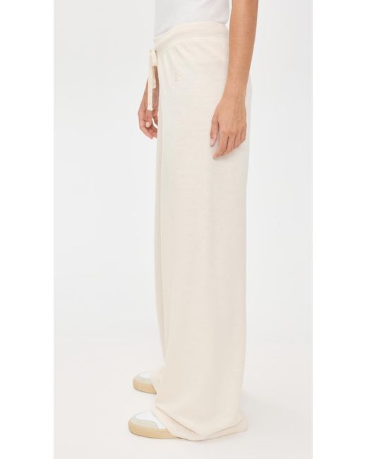 ÉTERNE White Drawstring Wide Leg Sweatpants